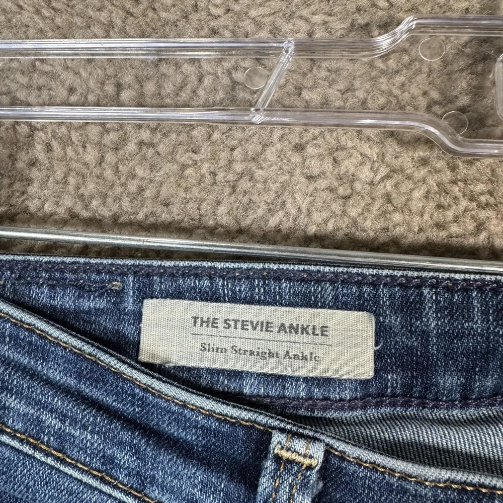 AG Adriano Goldschmied Stevie Ankle Jeans Womens 27‎ Blue Slim Straight Denim